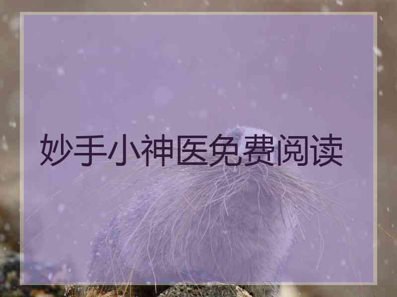 妙手小神医免费阅读