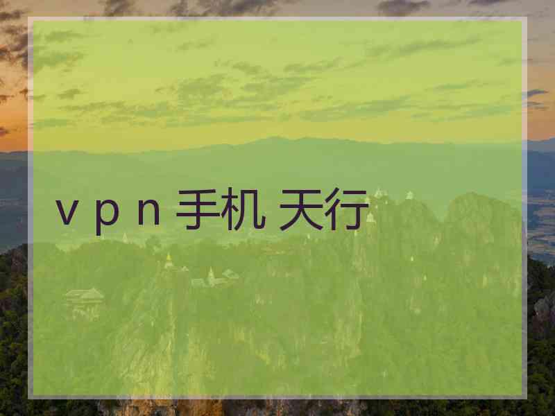 v p n 手机 天行