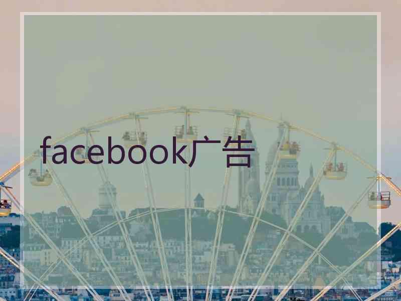 facebook广告