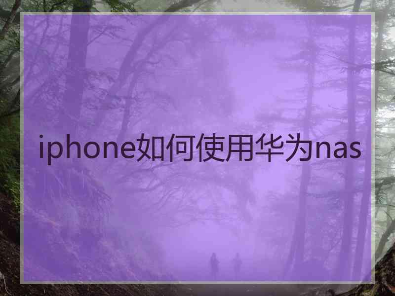 iphone如何使用华为nas