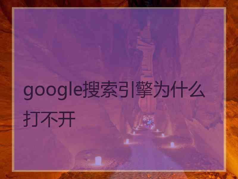 google搜索引擎为什么打不开