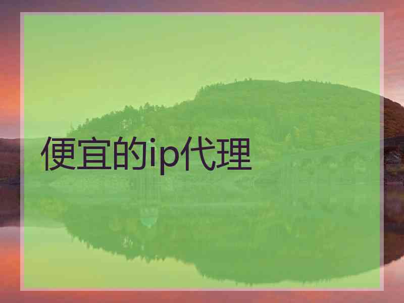 便宜的ip代理