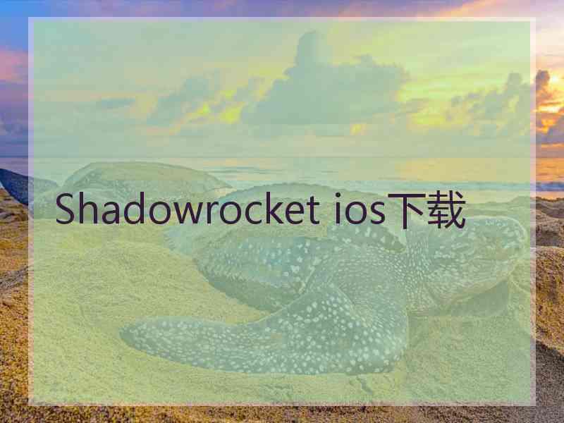 Shadowrocket ios下载