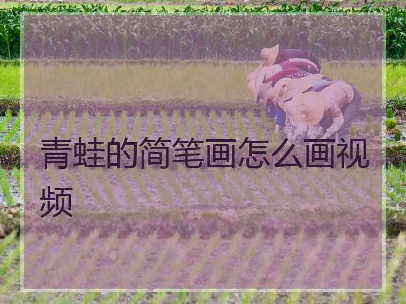 青蛙的简笔画怎么画视频