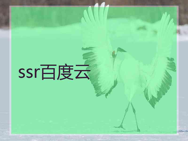 ssr百度云