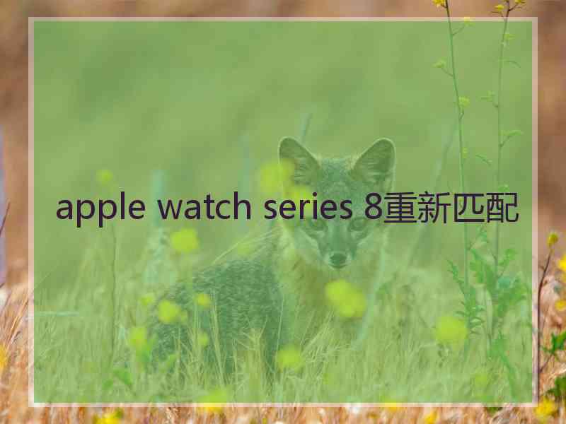 apple watch series 8重新匹配