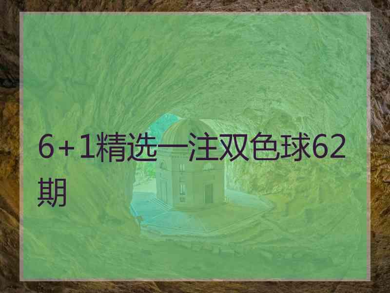 6+1精选一注双色球62期