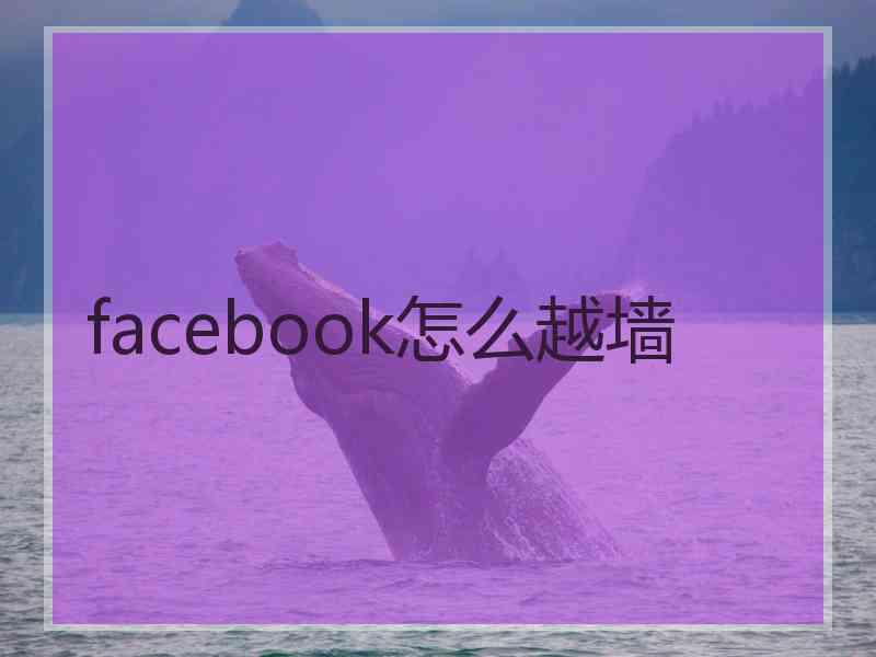 facebook怎么越墙