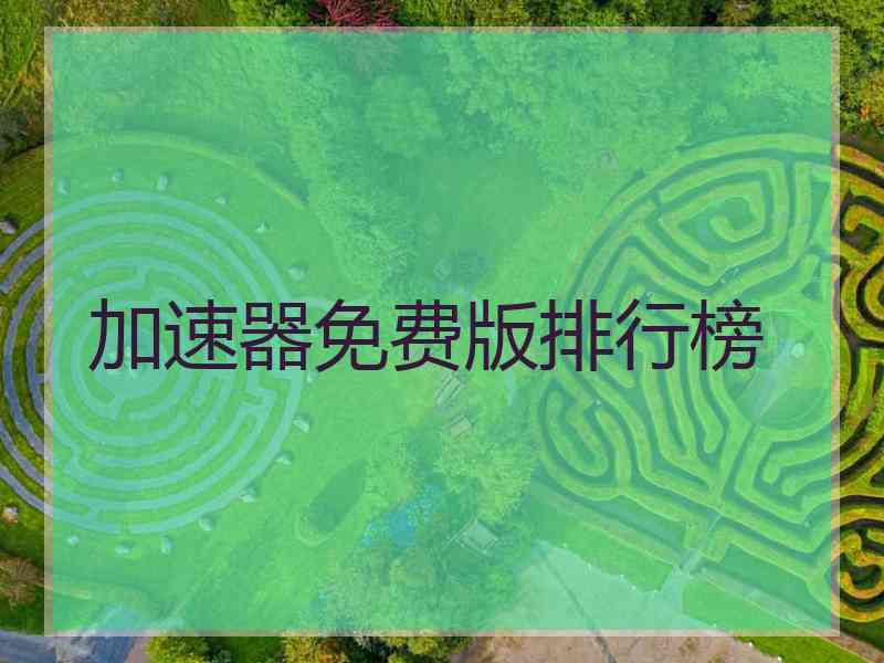 加速器免费版排行榜