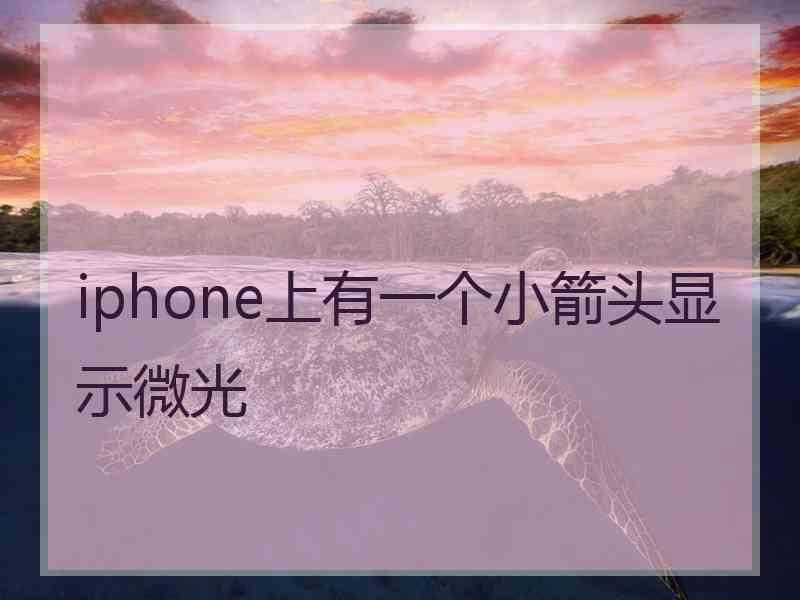 iphone上有一个小箭头显示微光