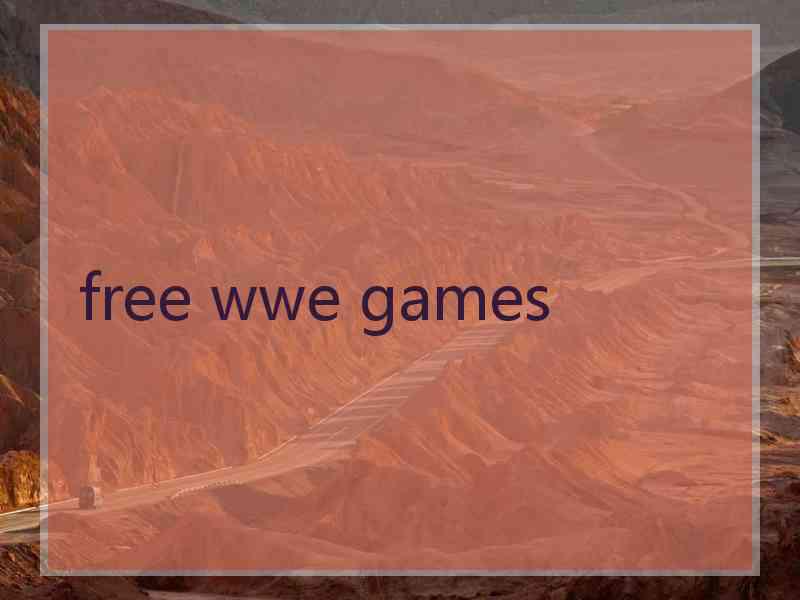 free wwe games