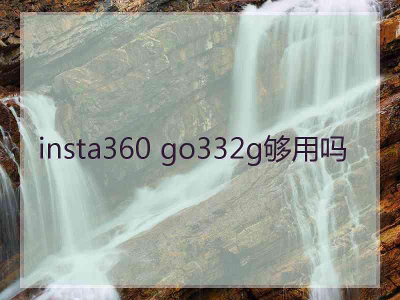 insta360 go332g够用吗