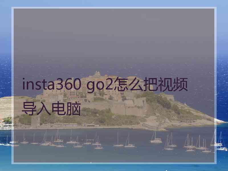 insta360 go2怎么把视频导入电脑