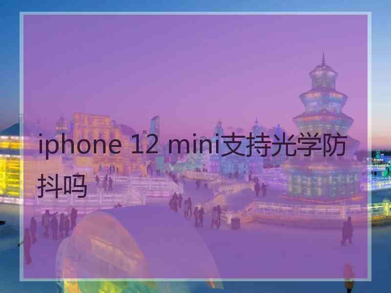 iphone 12 mini支持光学防抖吗