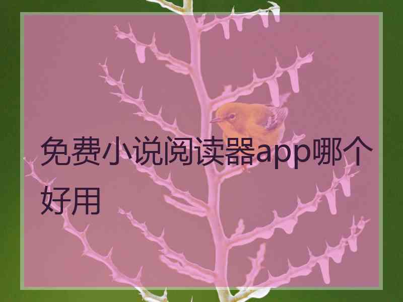 免费小说阅读器app哪个好用