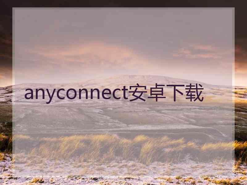 anyconnect安卓下载