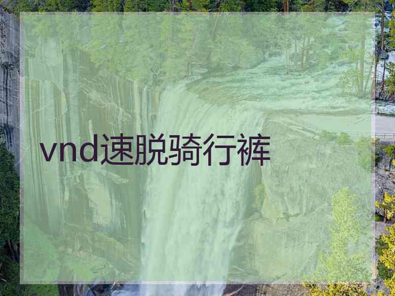 vnd速脱骑行裤