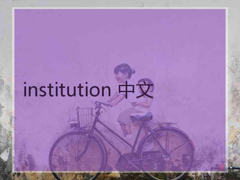 institution 中文