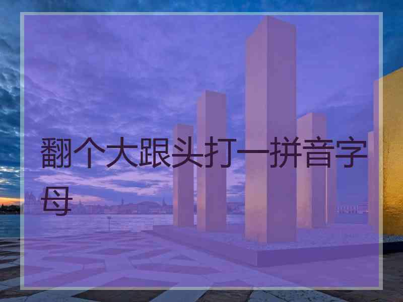 翻个大跟头打一拼音字母