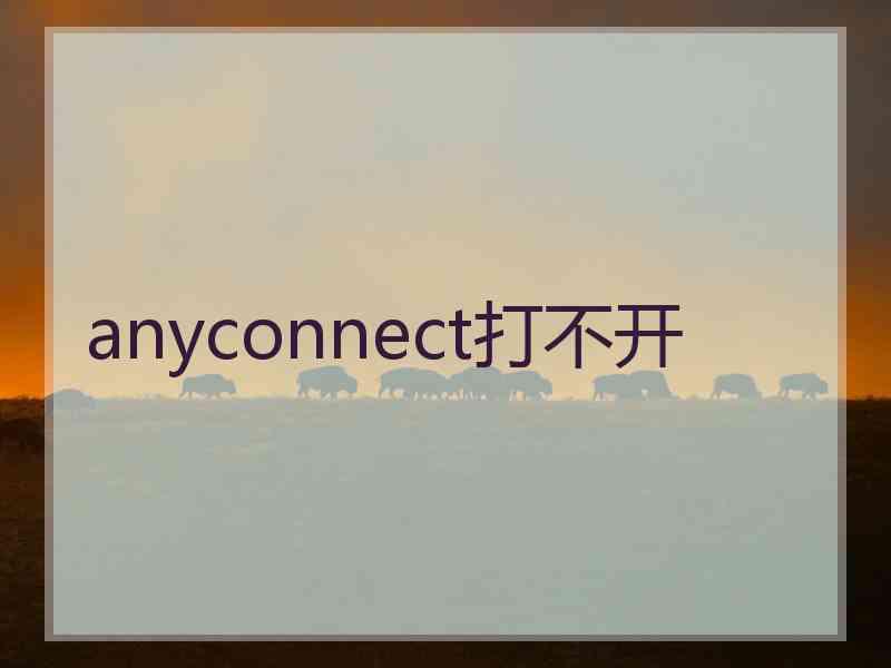 anyconnect打不开