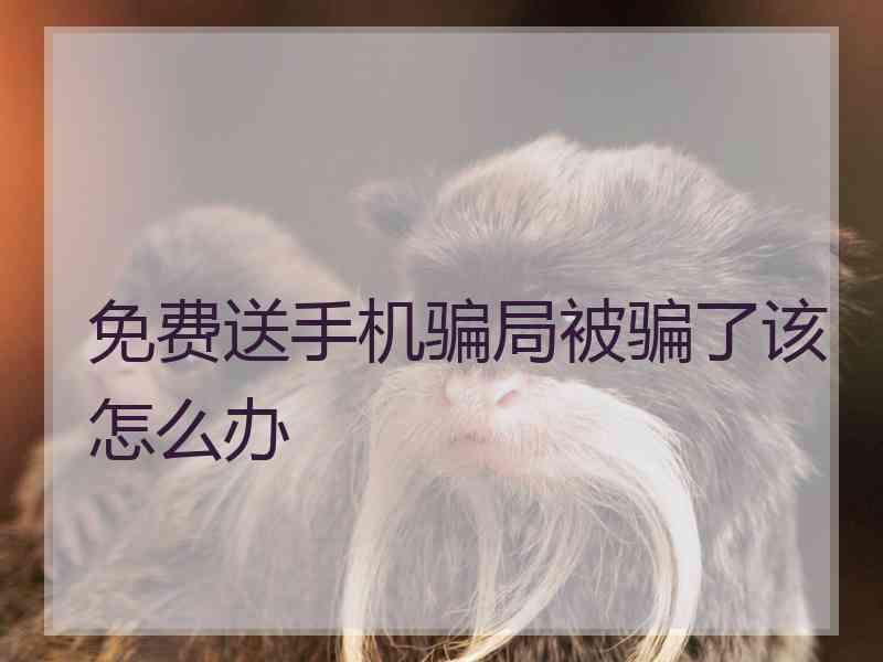 免费送手机骗局被骗了该怎么办