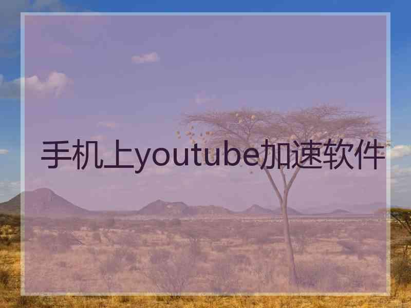 手机上youtube加速软件