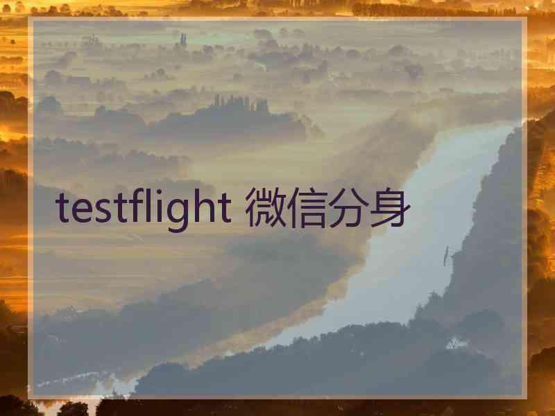 testflight 微信分身