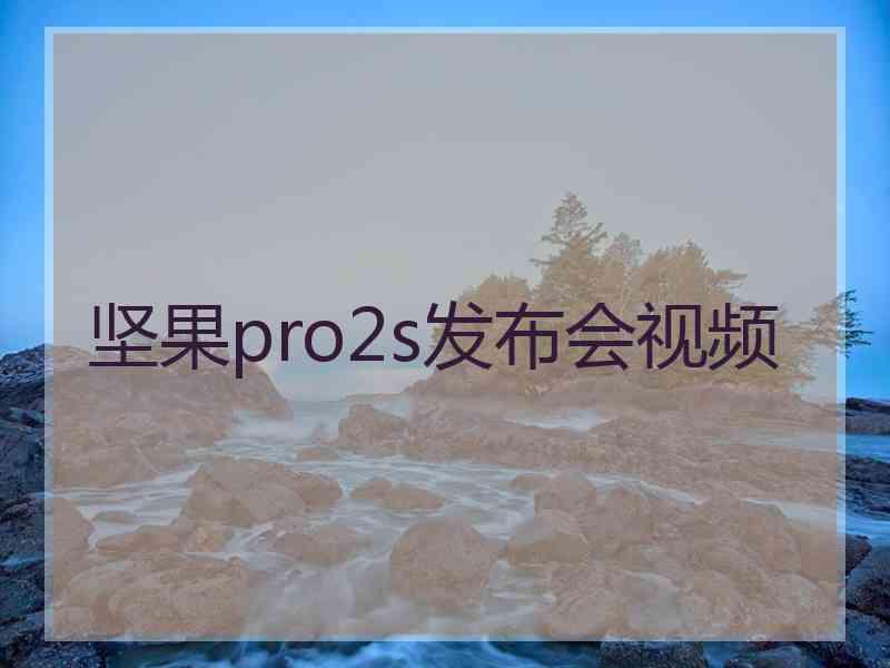 坚果pro2s发布会视频