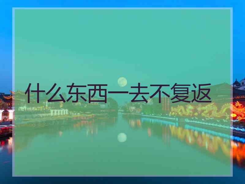 什么东西一去不复返