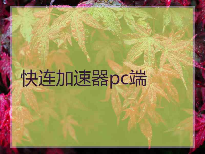 快连加速器pc端