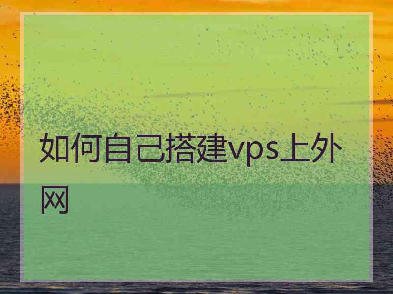 如何自己搭建vps上外网