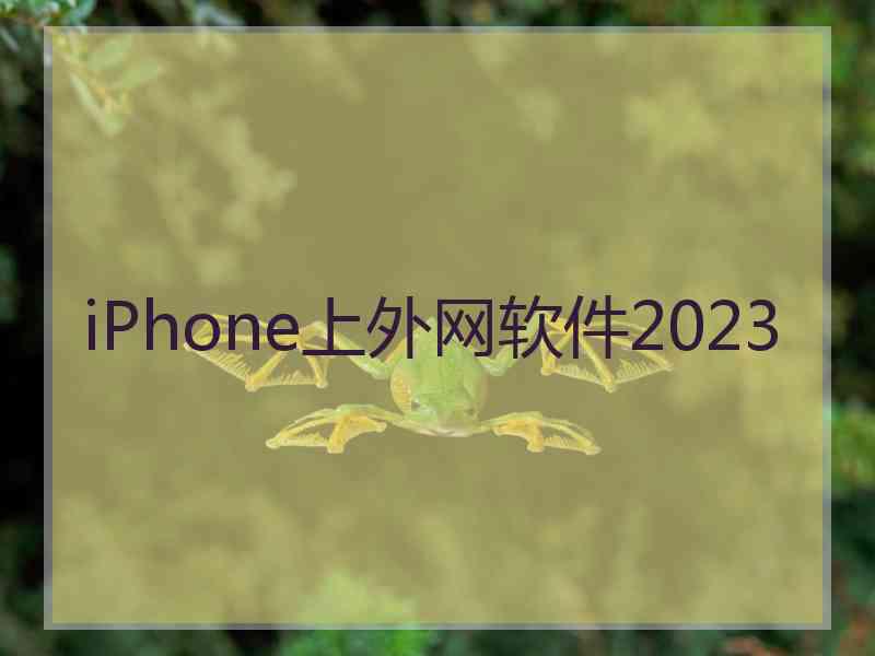 iPhone上外网软件2023