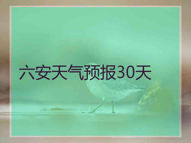 六安天气预报30天