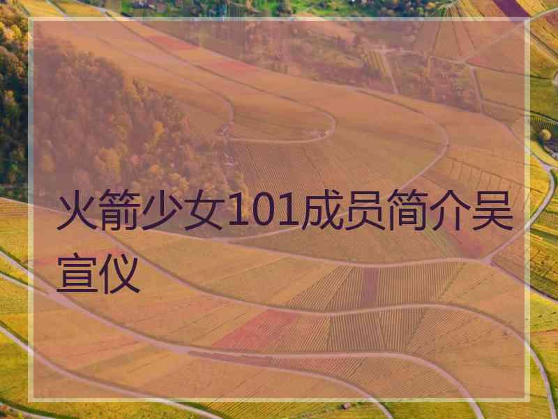 火箭少女101成员简介吴宣仪