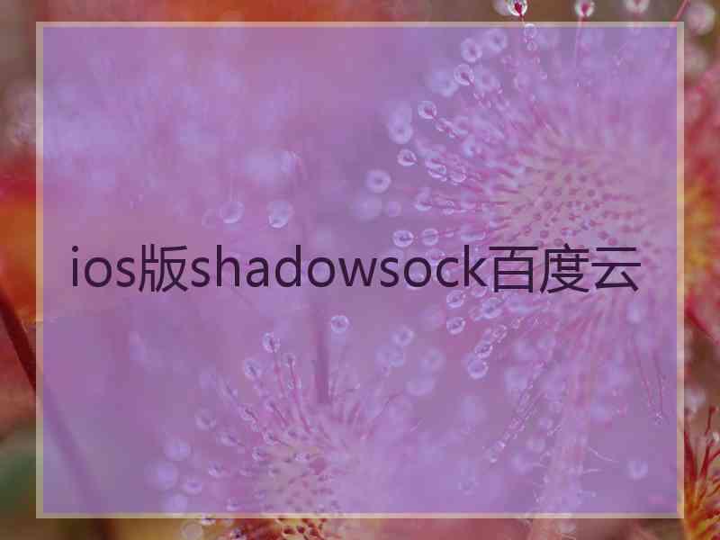 ios版shadowsock百度云