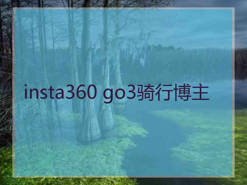 insta360 go3骑行博主