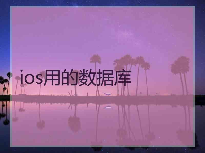 ios用的数据库