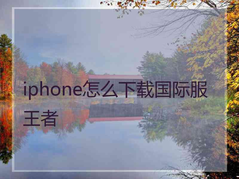 iphone怎么下载国际服王者