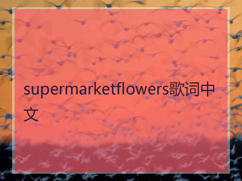 supermarketflowers歌词中文