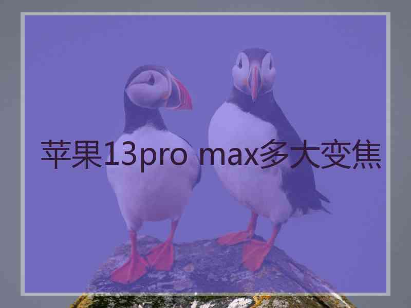 苹果13pro max多大变焦