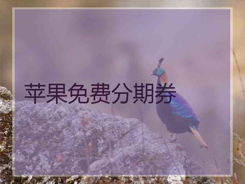 苹果免费分期券