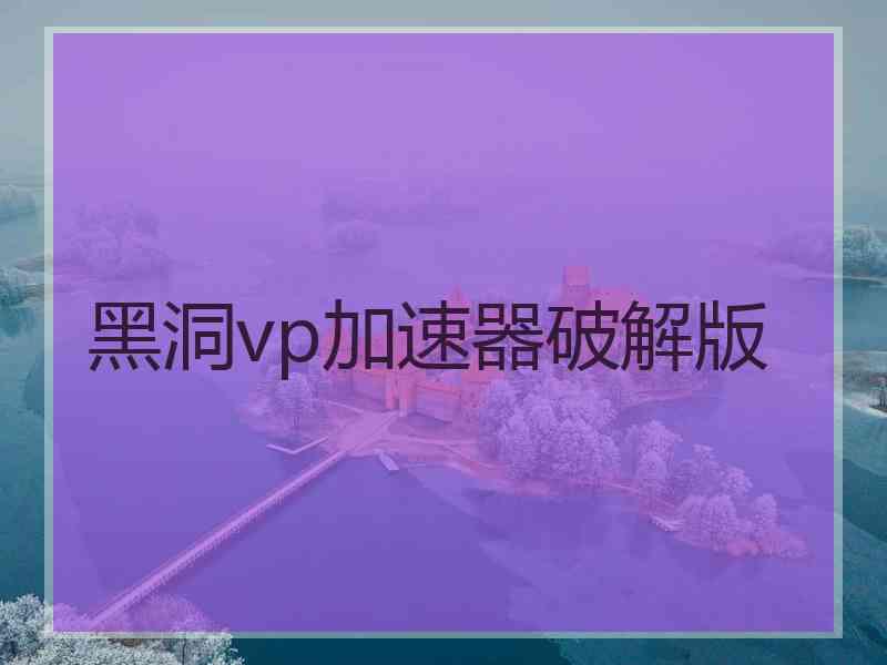 黑洞vp加速器破解版