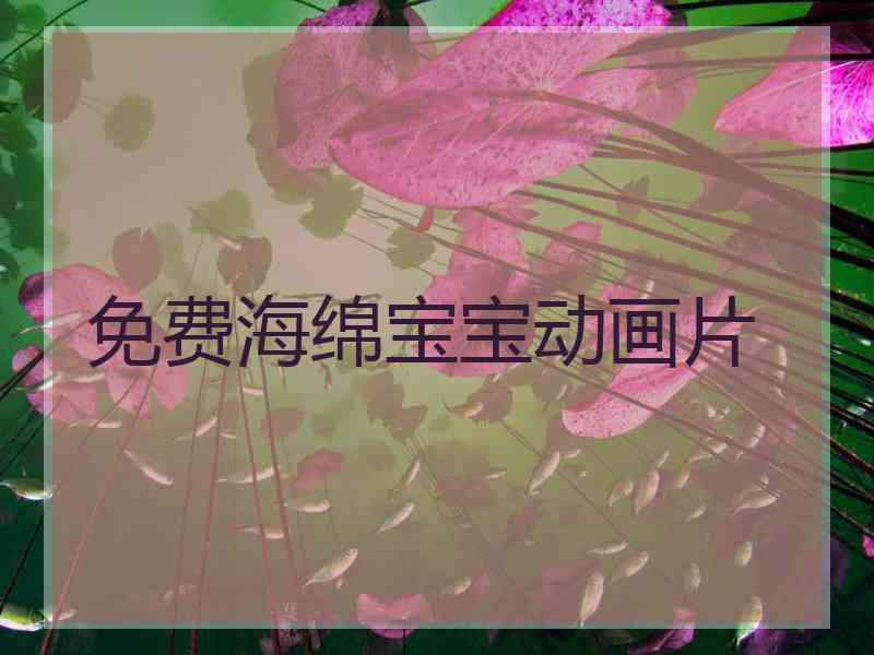 免费海绵宝宝动画片