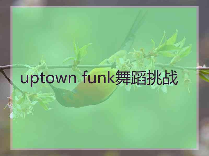 uptown funk舞蹈挑战