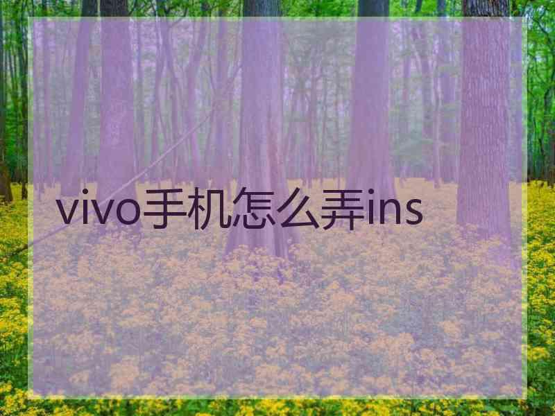 vivo手机怎么弄ins