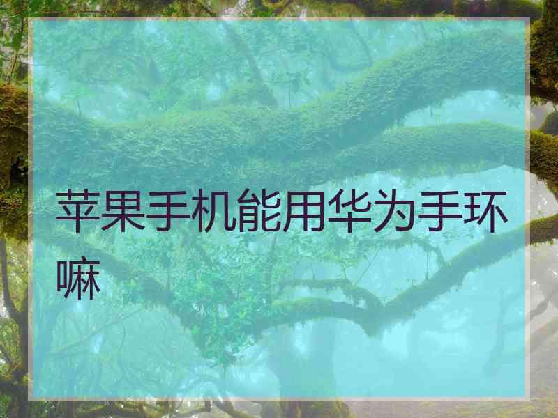 苹果手机能用华为手环嘛