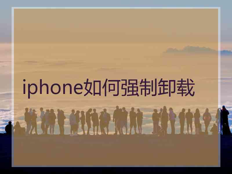 iphone如何强制卸载