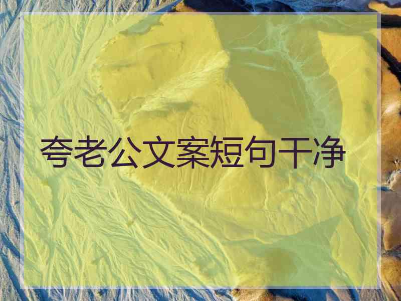 夸老公文案短句干净