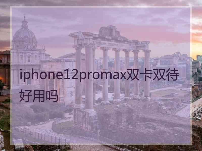 iphone12promax双卡双待好用吗