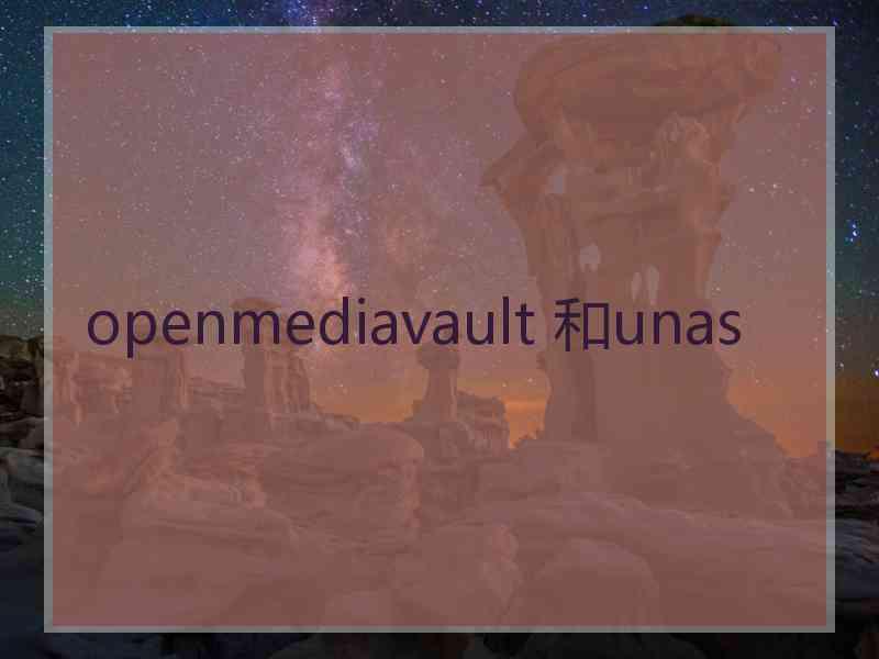 openmediavault 和unas